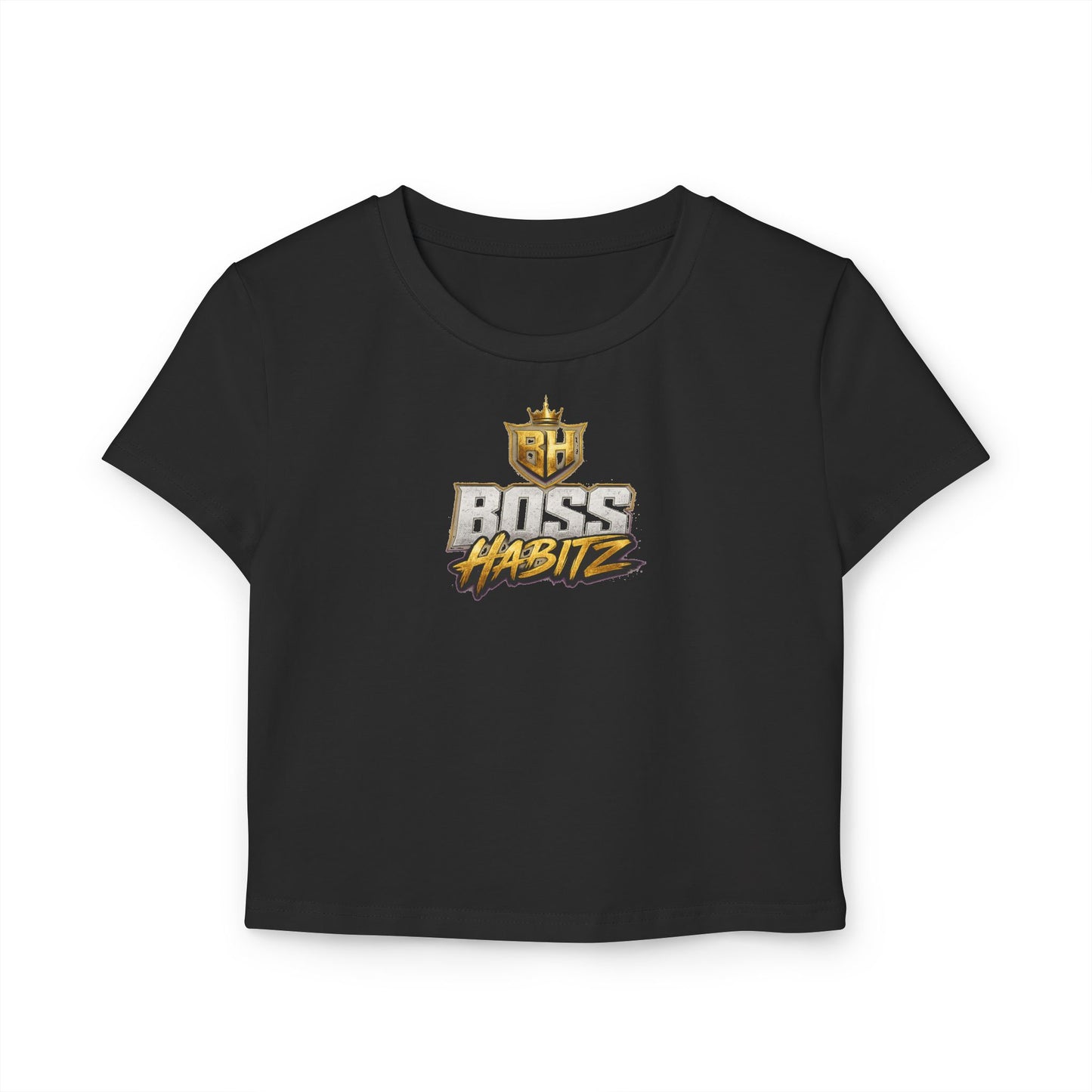 Boss Habitz Graphic Baby Tee — Women's Cropped Casual Top