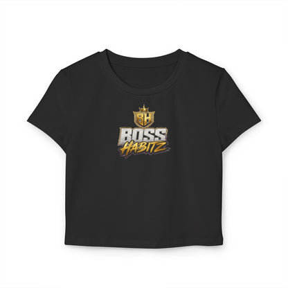 Boss Habitz Graphic Baby Tee — Women's Cropped Casual Top