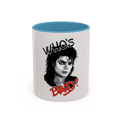 Michael Jackson "Who's Bad?" Accent Coffee Mug