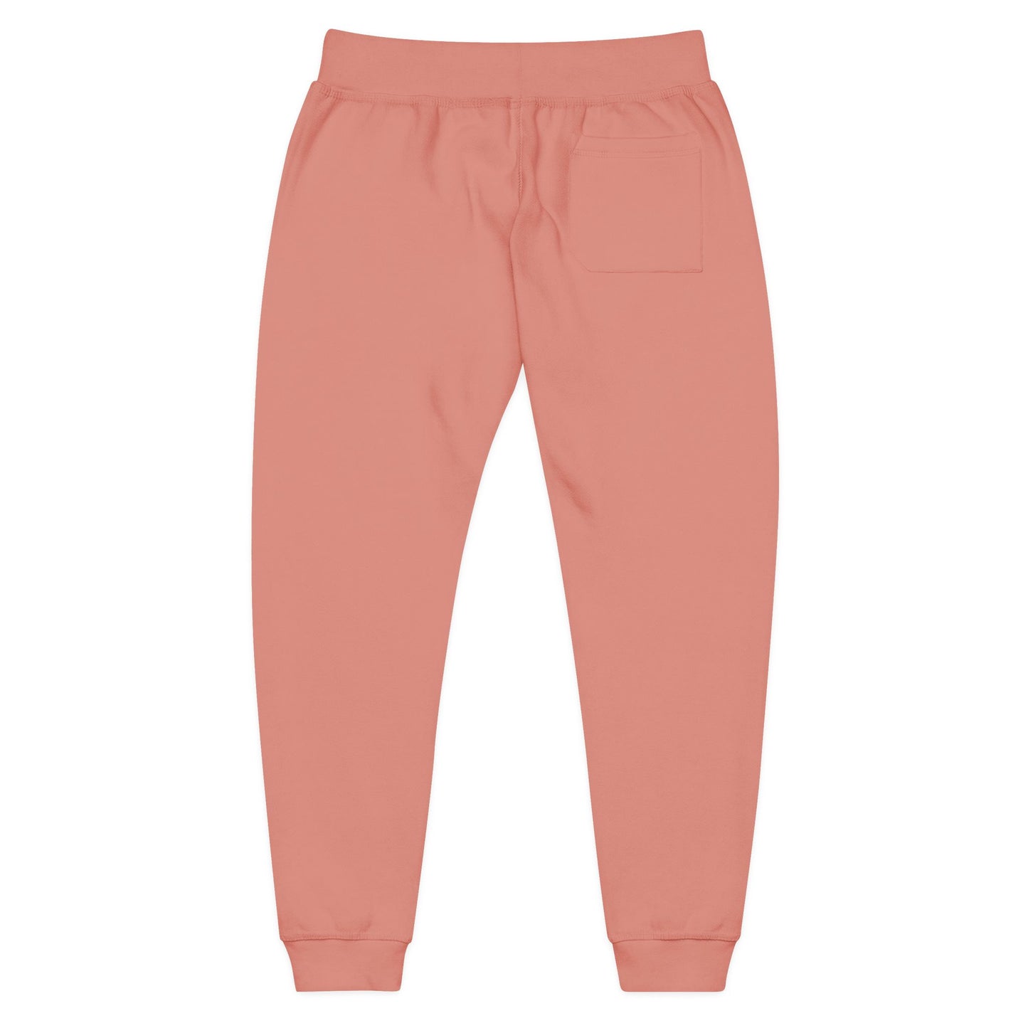 Embroidered White Fleece Sweatpants — Cozy 'Good Vibes' Accent