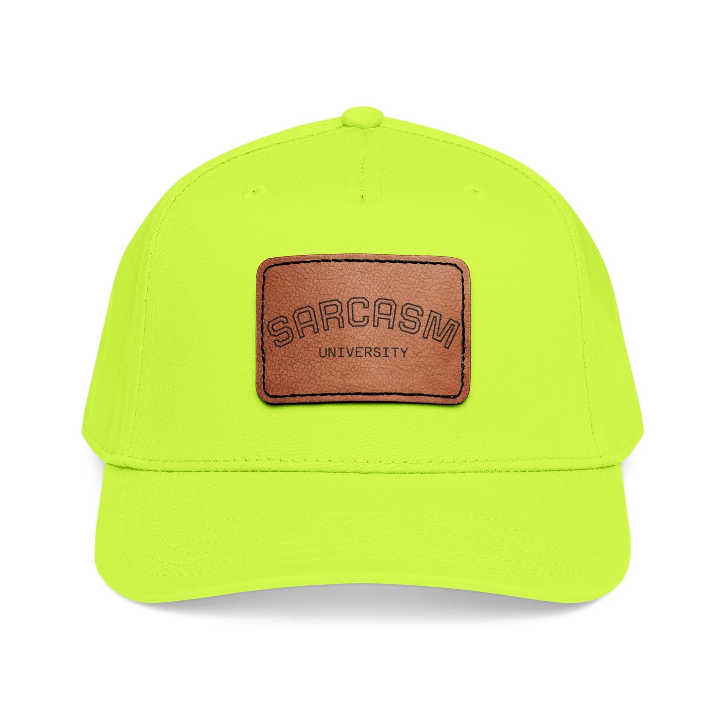 Sarcasm University Leather Patch Baseball Cap