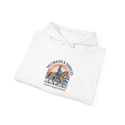 Ranch Rider Illustration Hoodie | western cowgirl, vintage prairie