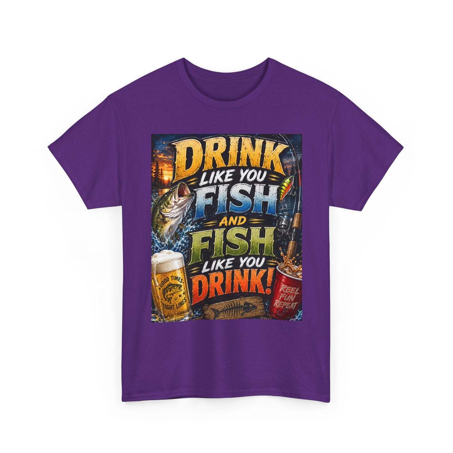 Drink Like You Fish T‑Shirt — Fishing & Beer Graphic Tee