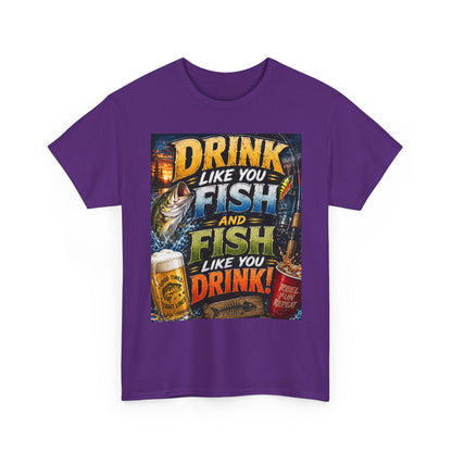 Drink Like You Fish T‑Shirt — Fishing & Beer Graphic Tee