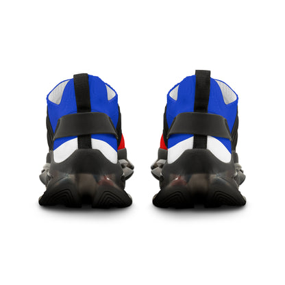 Men's Red White Blue Mesh Sneakers — Lightweight Athletic Running Shoes