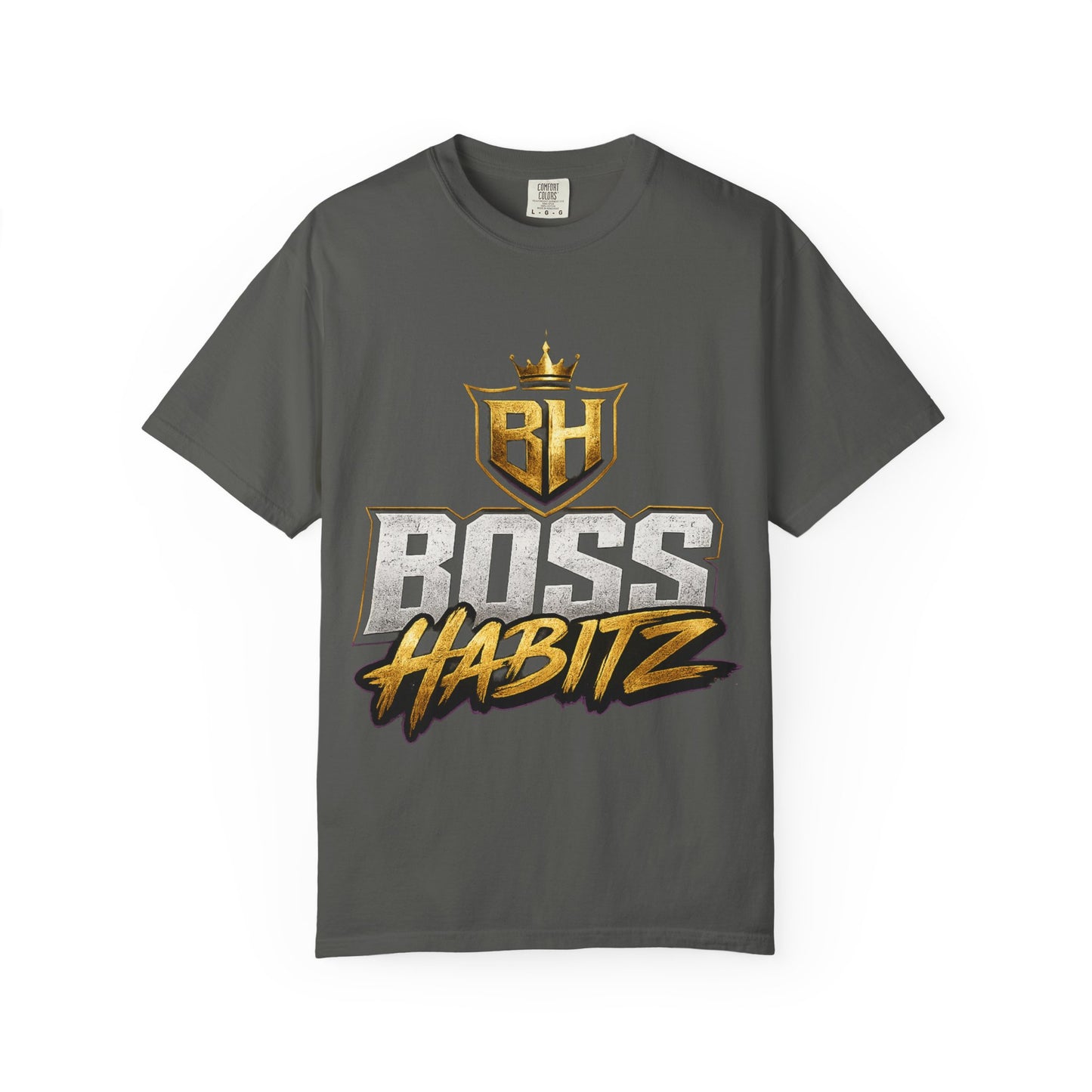 Boss Habitz Graphic T-Shirt — Gold Crown Logo Tee