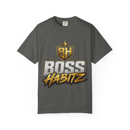 Boss Habitz Graphic T-Shirt — Gold Crown Logo Tee