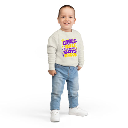 Girls Rule and Boys Drool Toddler Sweatshirt