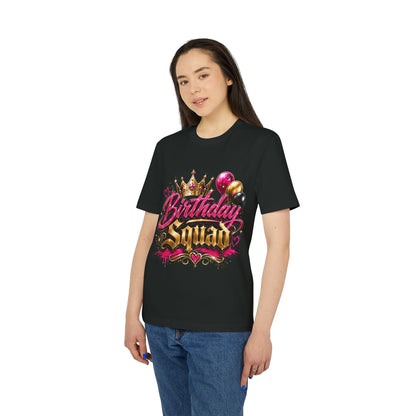 Birthday Squad T-Shirt — Glam Crown & Balloons Party Tee