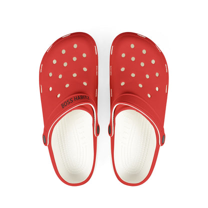 Red EVA Foam Clogs — Lightweight Waterproof Garden & Beach Shoes