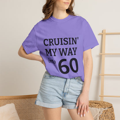 Cruisin' My Way into 60 Tee — Funny 60th Birthday T-Shirt
