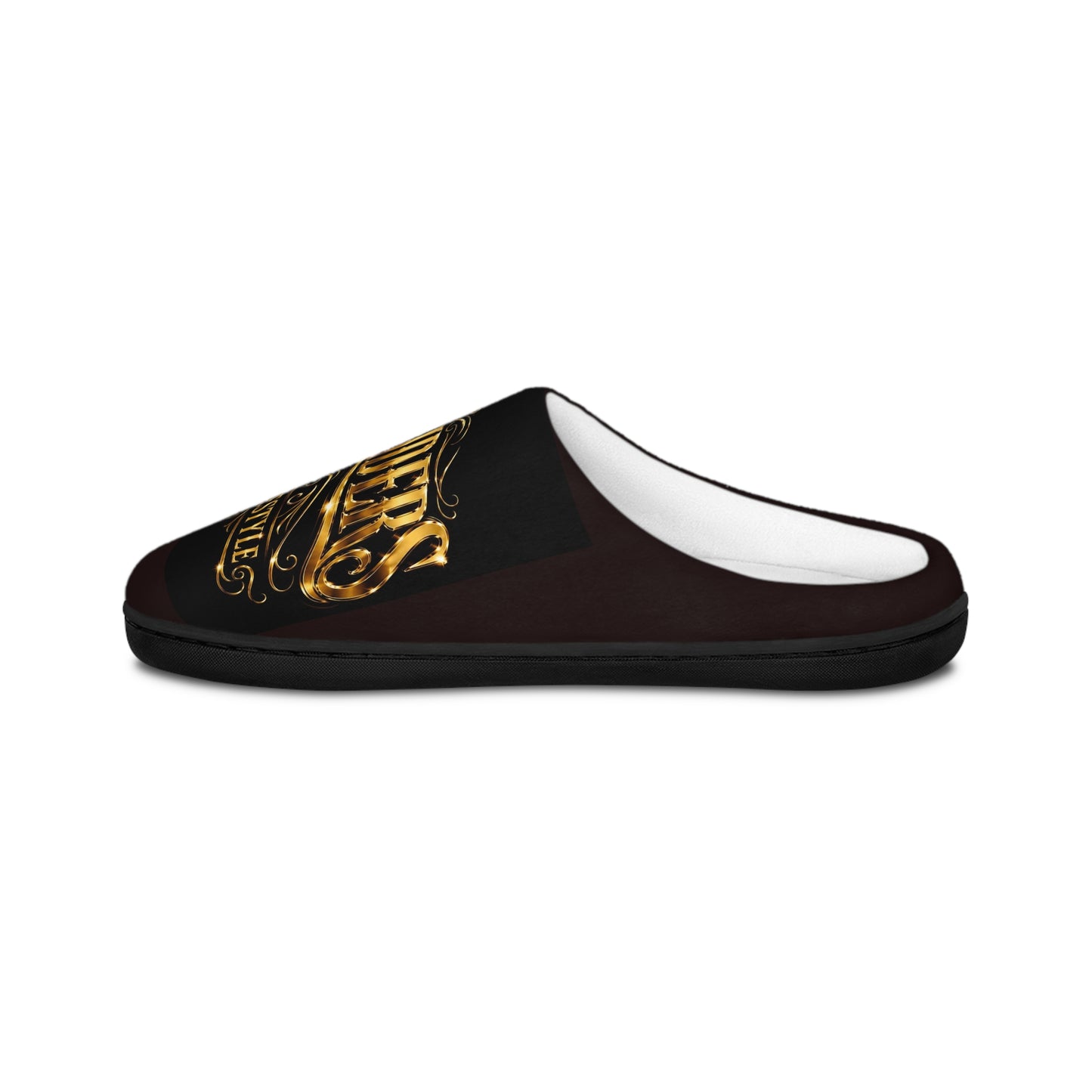 Women's Indoor Slippers — 'Lowriders' Gold Vintage Logo Cozy House Shoes