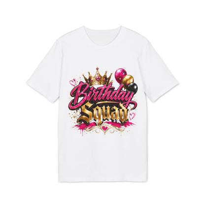 Birthday Squad T-Shirt — Glam Crown & Balloons Party Tee