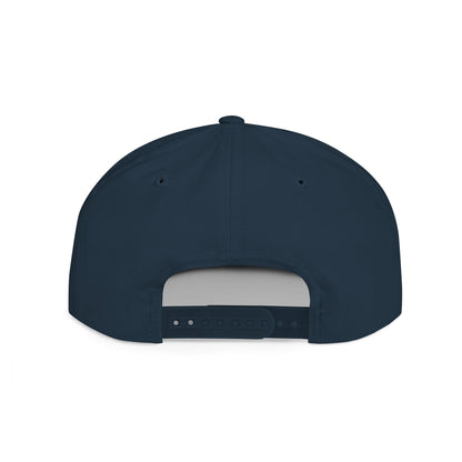 Snapback Hat — Gold Crown Shield Logo Flat Bill Cap