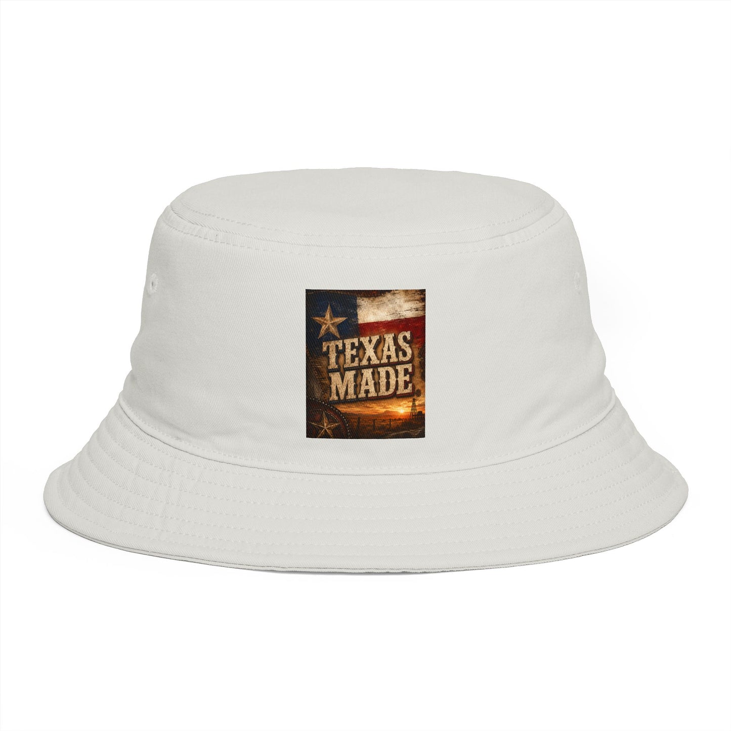 Texas Made Bucket Hat — Vintage Flag Graphic