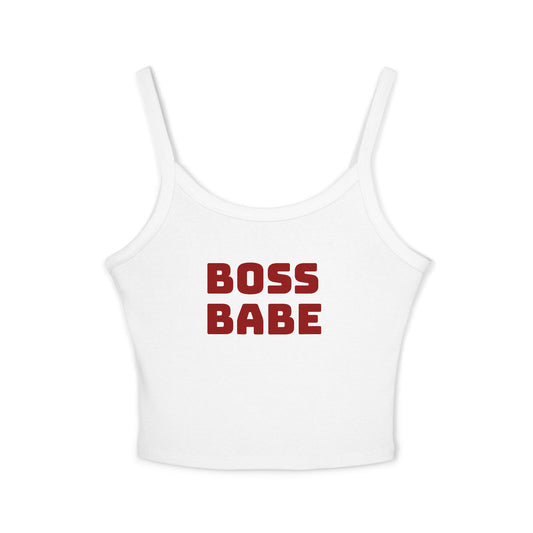 Boss Babe Spaghetti Tank Top — Women’s Empowerment Crop