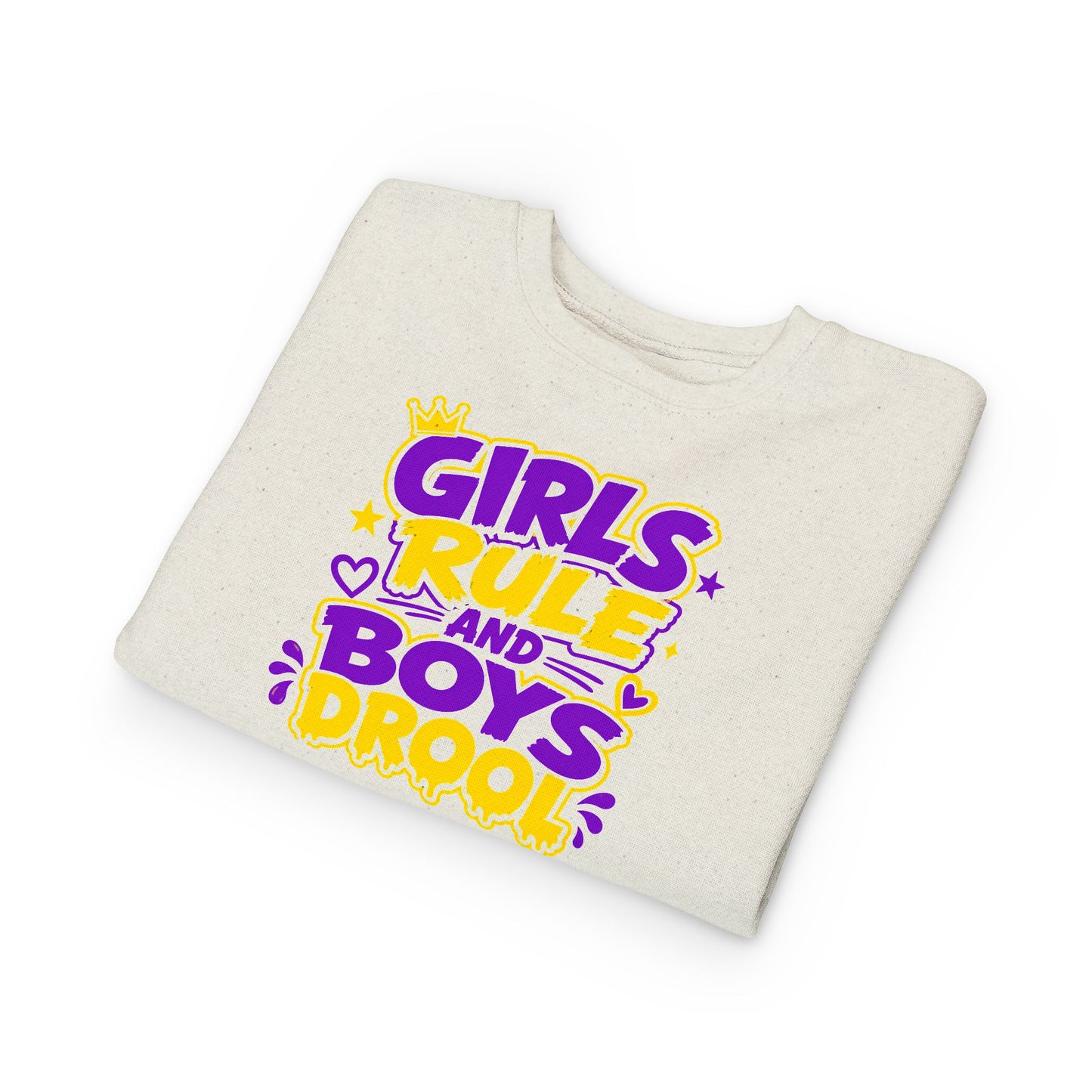 Girls Rule and Boys Drool Toddler Sweatshirt