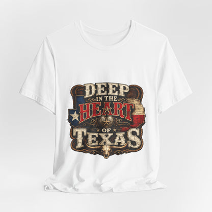 Deep in the Heart of Texas T‑Shirt — Vintage Texas Flag Graphic Tee