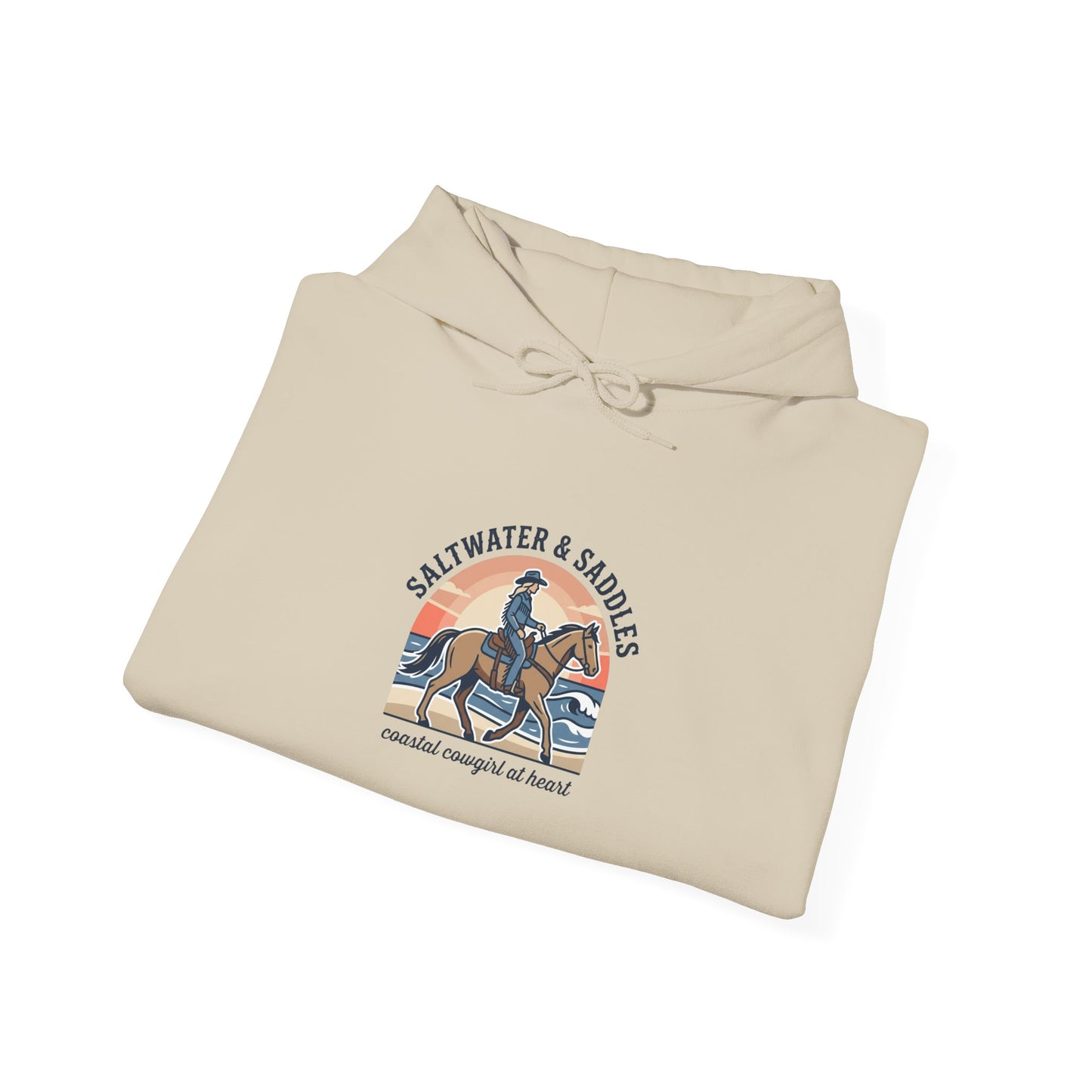 Ranch Rider Illustration Hoodie | western cowgirl, vintage prairie