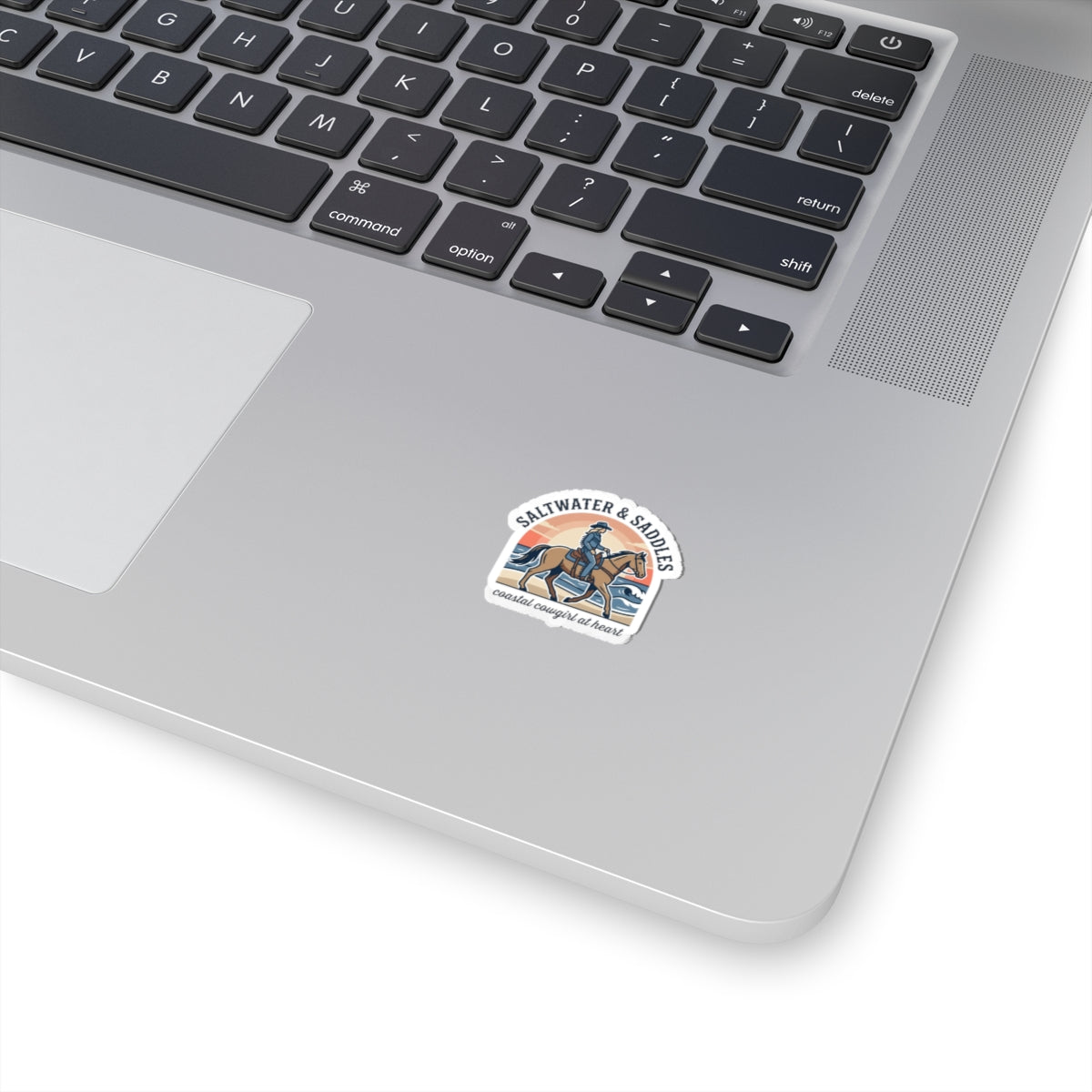 Coastal Cowgirl Horse Sticker | western, ranch rustic kiss-cut